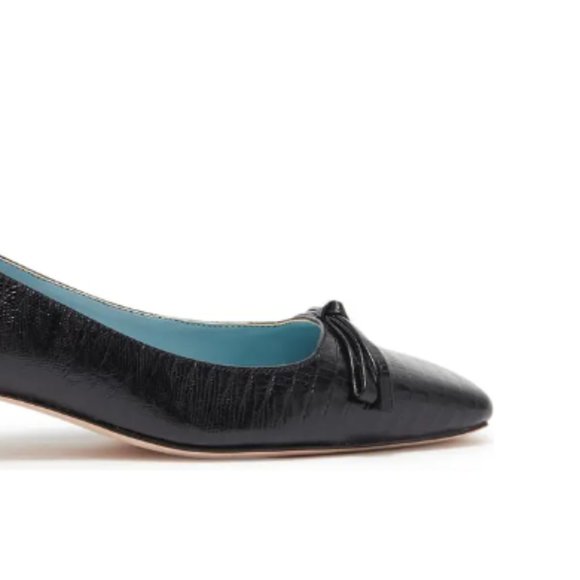 Frances Valentine Mary Embossed Leather Dress Pump In Black - Picture 2 of 12